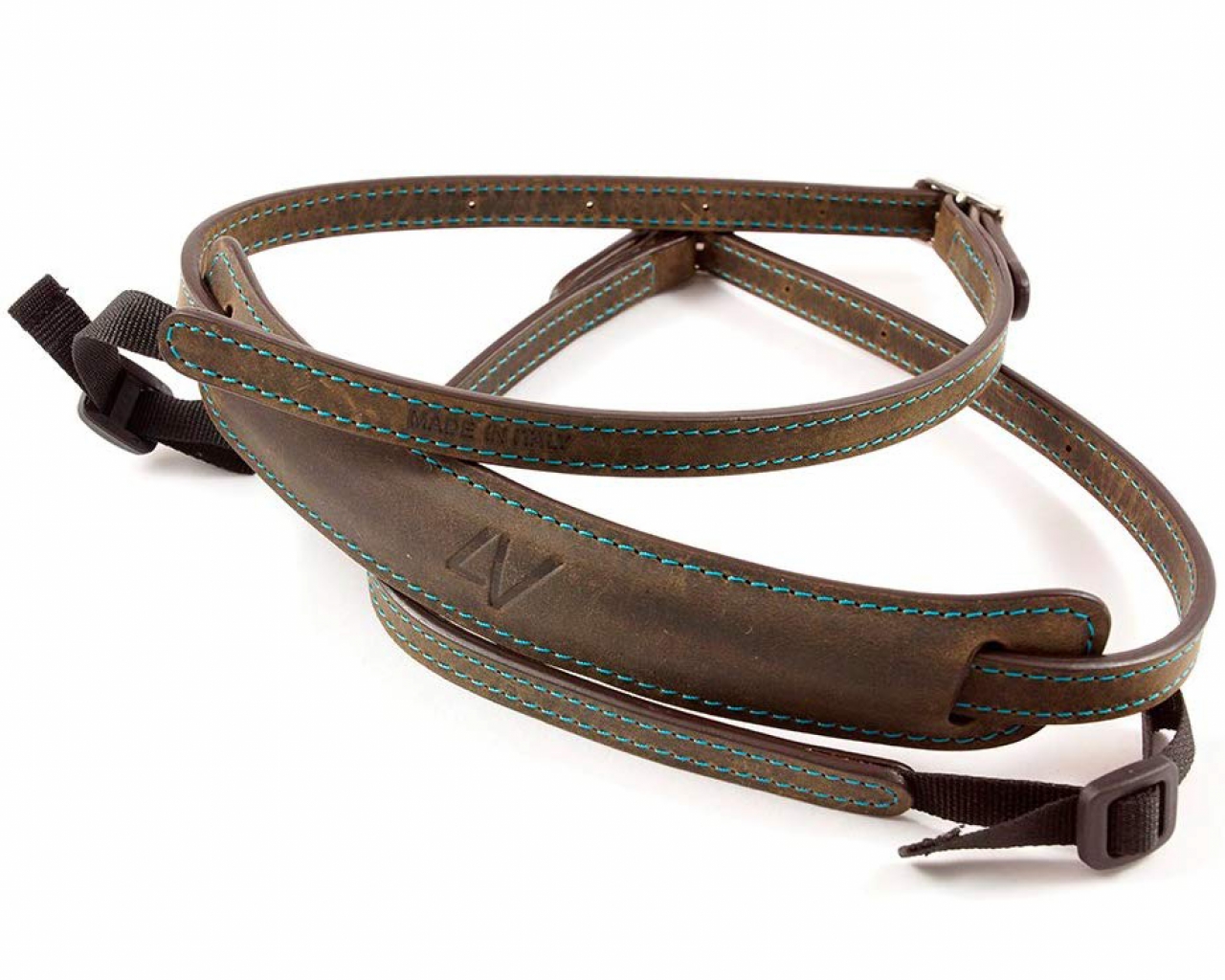 4v design 4V Design - Bandoulière LUXURY Slim Vert / Cyan
