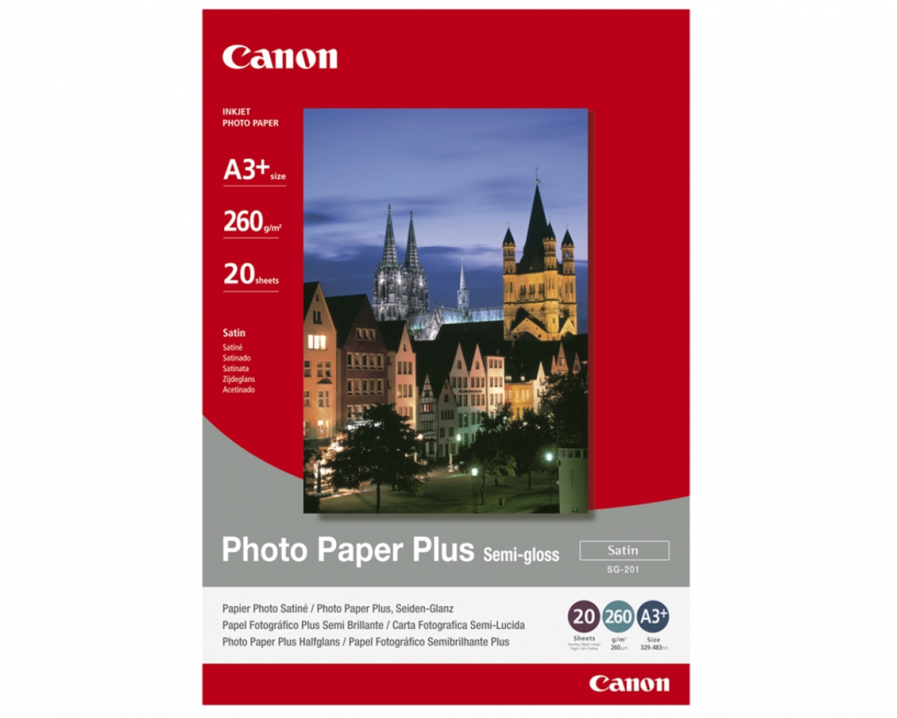Canon Canon - Carta A3  SG-201 Photo Paper Plus  Semi-gloss 260 gr 20f