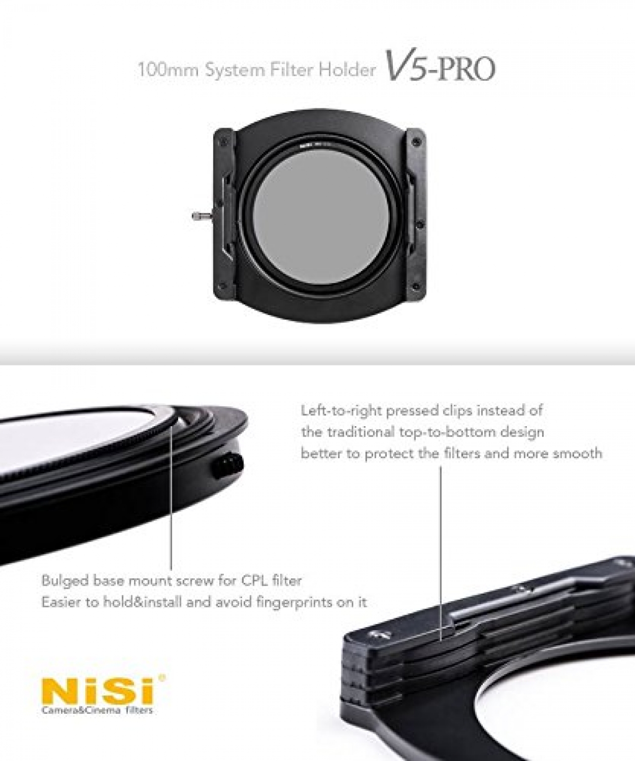 Nisi Nisi - Porte-Filtre V5 PRO + Polariseur 82mm + adaptateurs 67mm 72mm 77mm 82mm