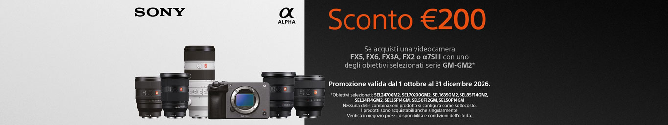 SONY - Abbinata Creative PRO con ottiche